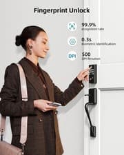 Front Door Lock Set Handle WiFi Keyless Entry Digital Keypad Smart Deadbolt 6