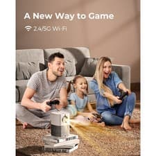 4K Mini Projector Dolby 250" 40000LMS 1080P 5G WiFi Bluetooth Video Home Theater 5