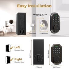 ARPHA Keyless Smart Door Lock Anti-Peeping Password Electronic Keypad Entry 8