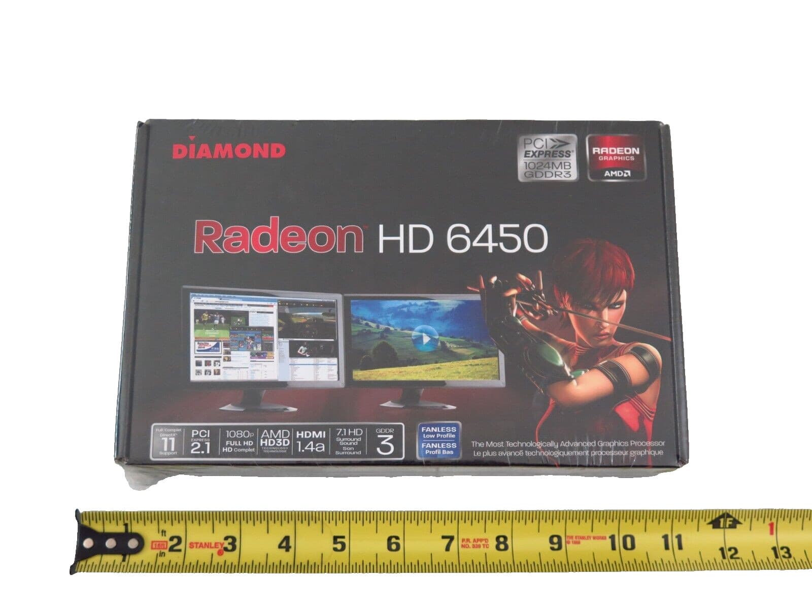 AMD Radeon PCIe x16 Silent Desktop Video Graphics Card GPU LP Brackets