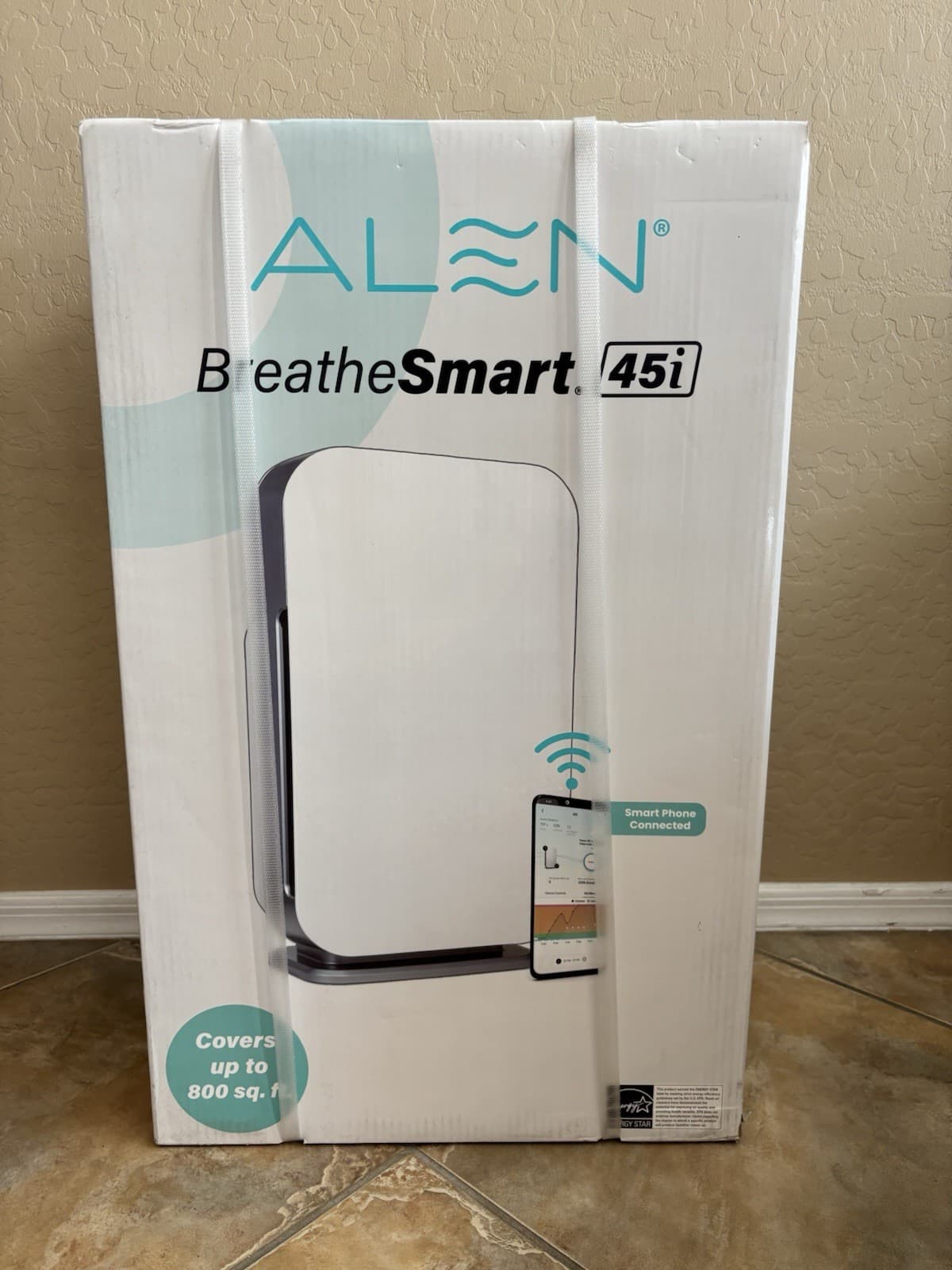 Alen BreatheSmart 45i 1600 SqFt Air Purifier Pure HEPA Filter