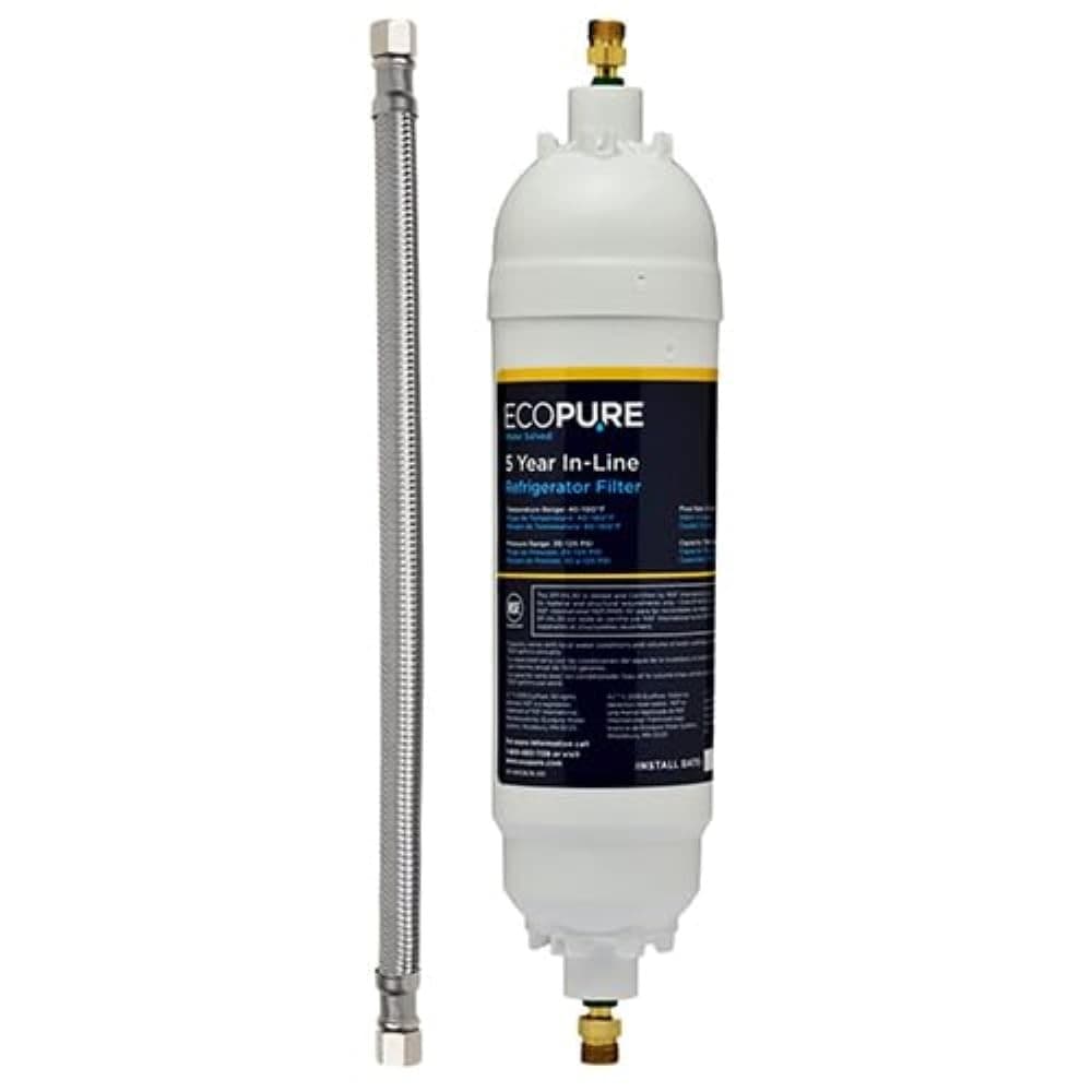 Year In-Line Refrigerator Filter Universal 1 4" Compression Push Connect
