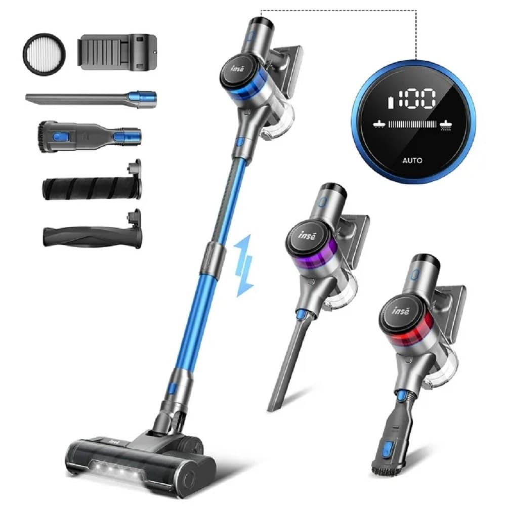 INSE 4-in-1 Cordless Vacuum W Brushless Motor Stick Vacuum Cleaner 23 Kpa