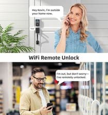 Front Door Lock Set Handle WiFi Keyless Entry Digital Keypad Smart Deadbolt 9