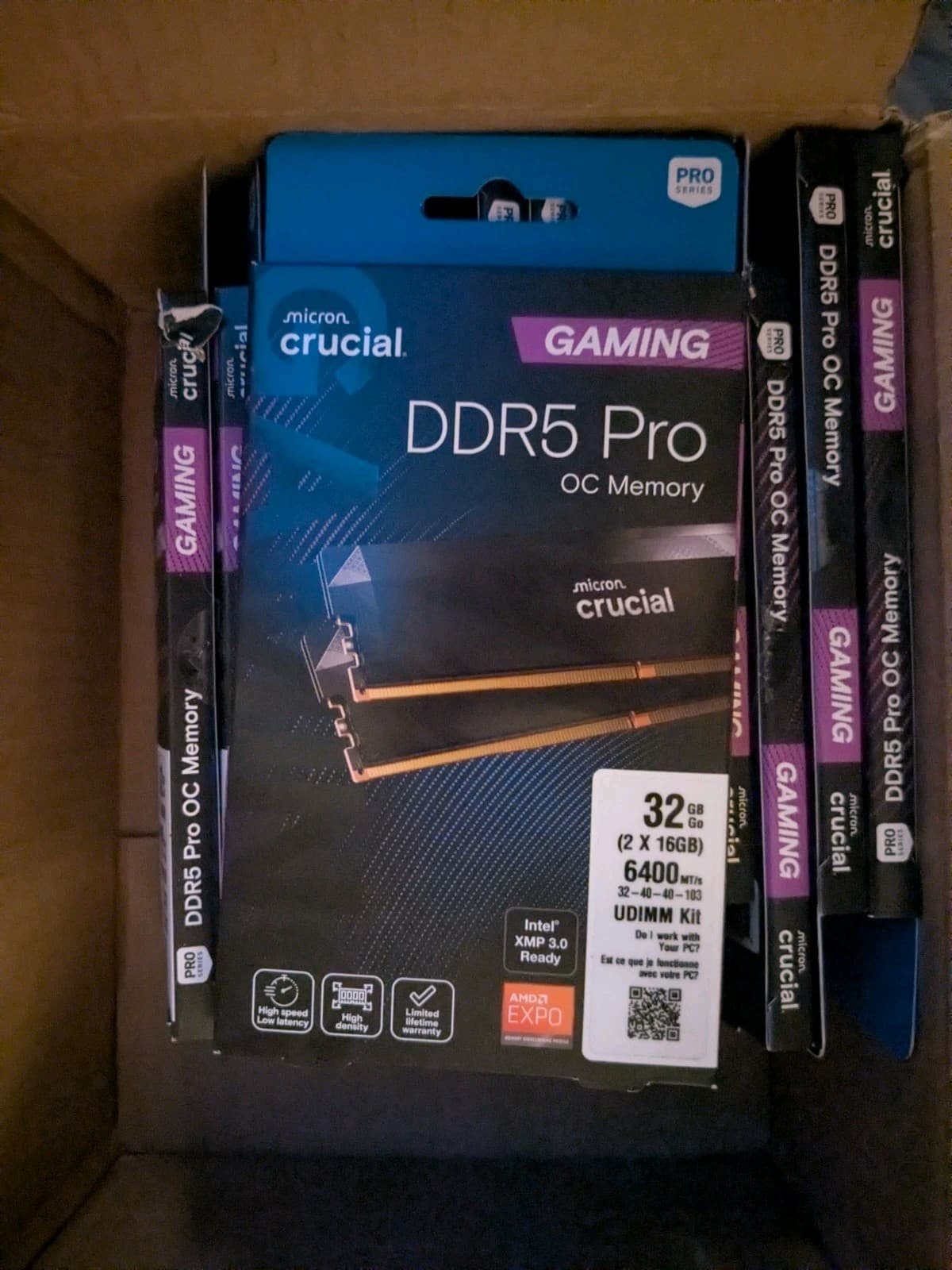 Crucial Pro DDR5 RAM Kit (2x16GB), 6400MHz CL32-40-40-103 XMP EXPO