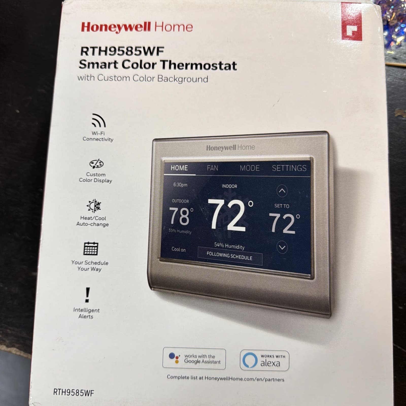 Honeywell Home RTH9585WF1004 Wi-Fi Smart Thermostat (Silver)